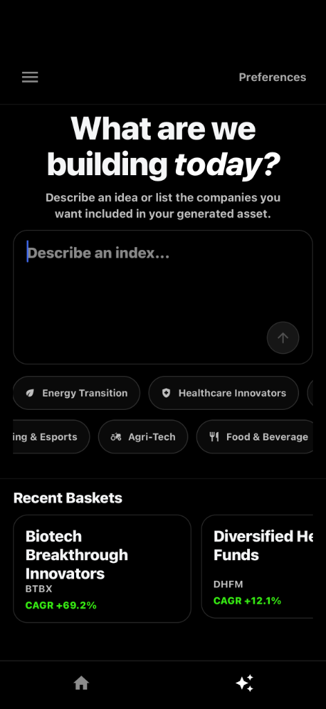 Create Basket Interface